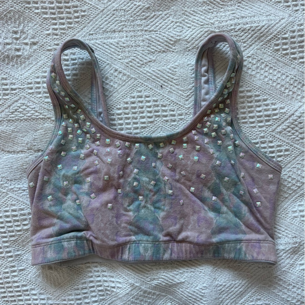 Victoria’s Secret PINK Cotton Candy Tie-Dye Sports Bra – Small